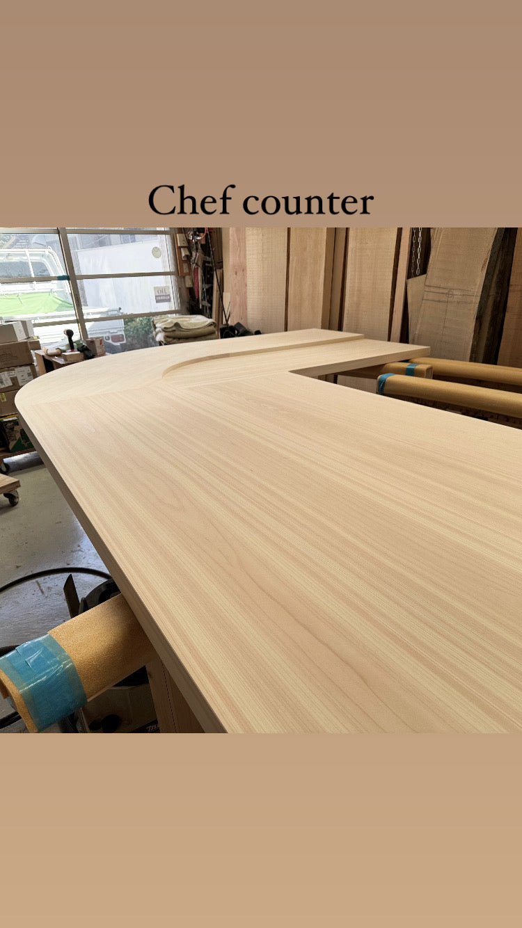Hinoki solid wood countertops (with installation )